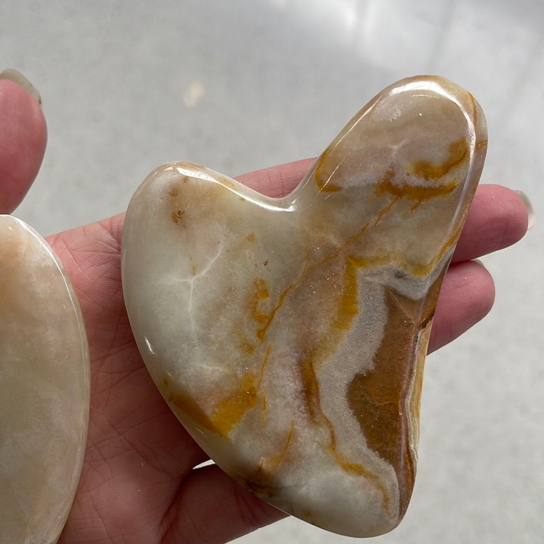 Banded calcite gua sha - Rivendell Shop