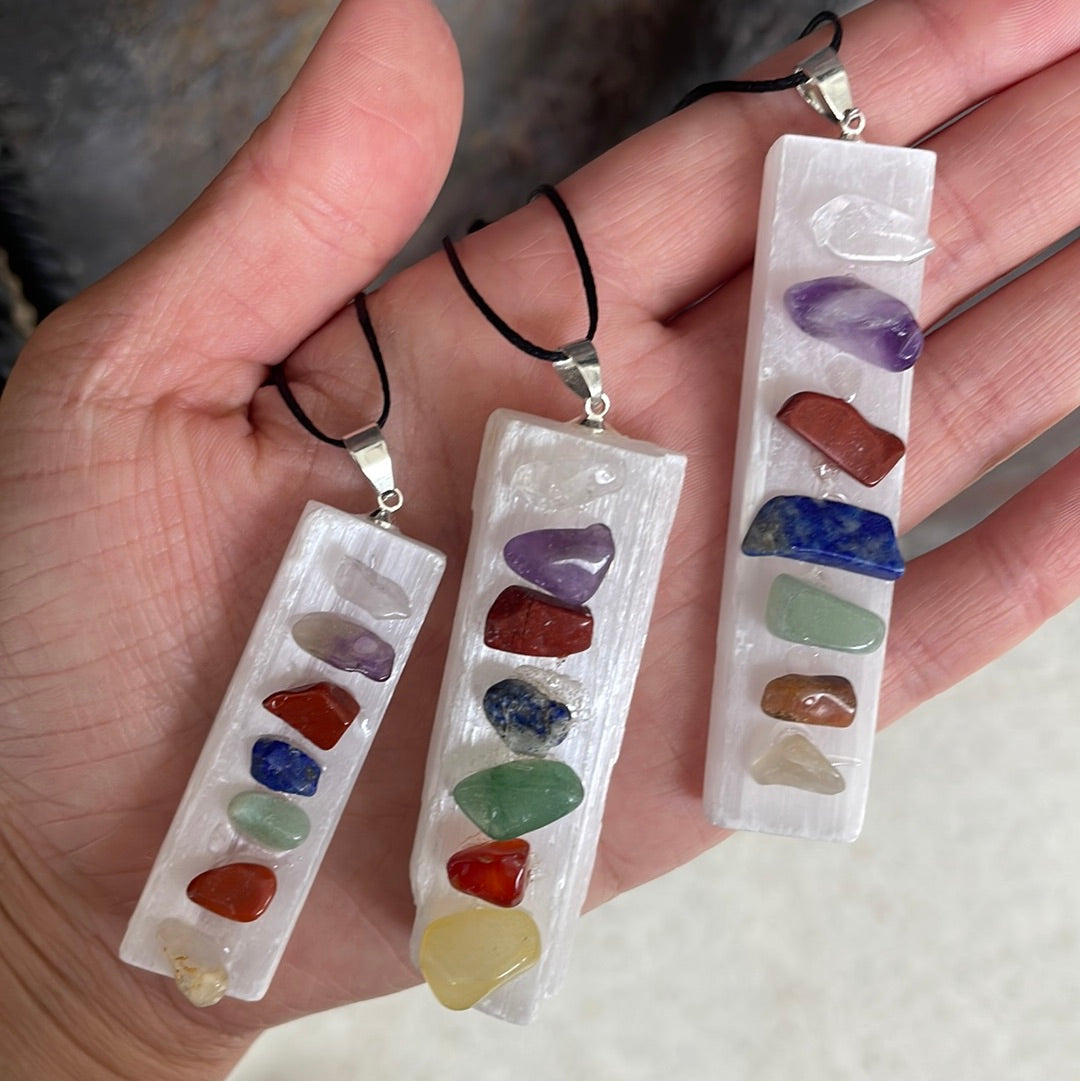 Selenite chraka pendant - Rivendell Shop