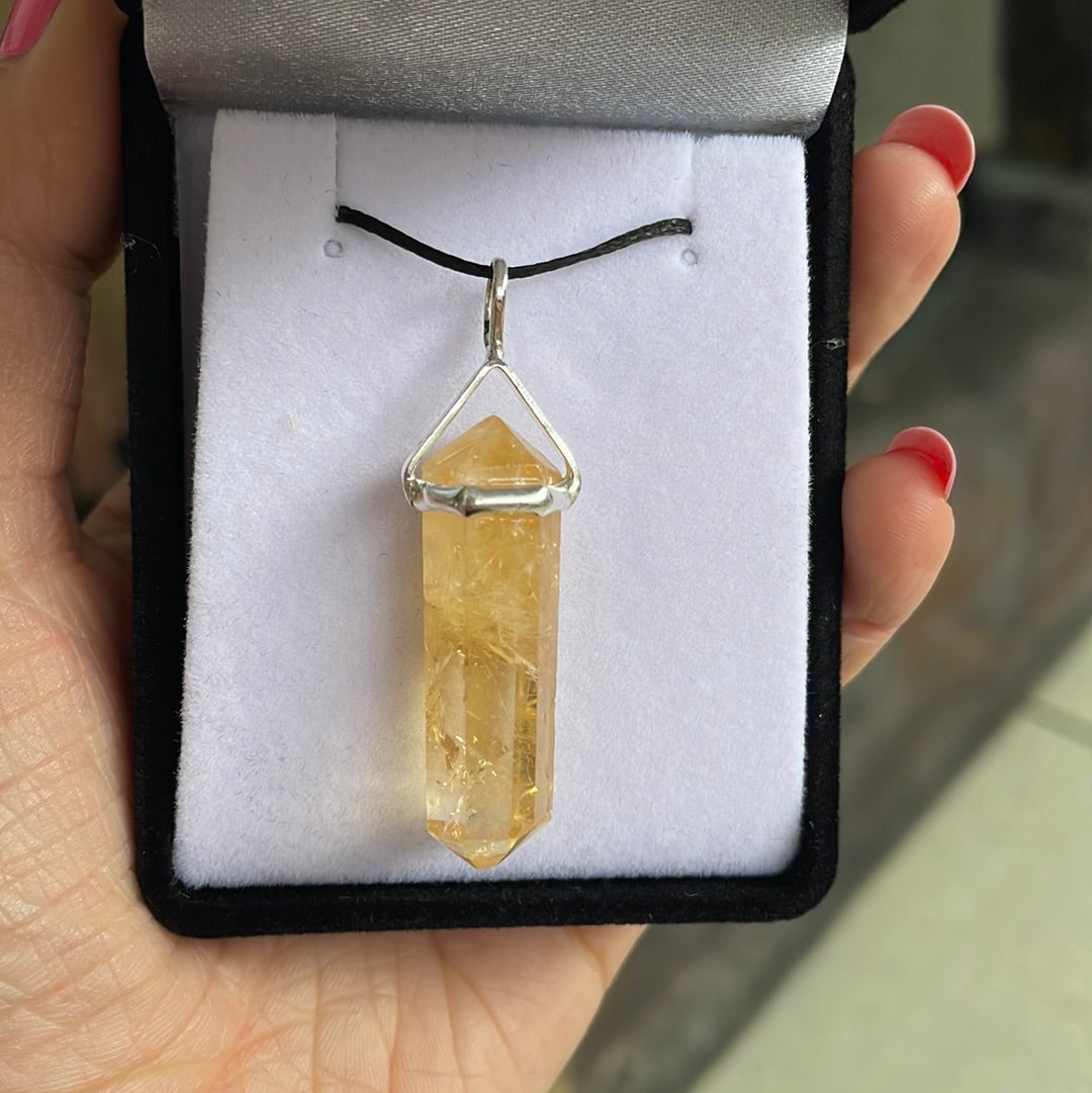 Citrine point clearance pendant