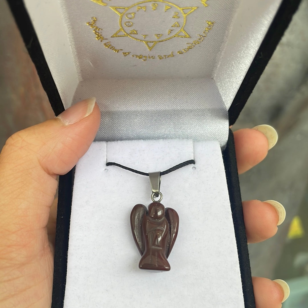 Flame jasper angel pendant - Rivendell Shop