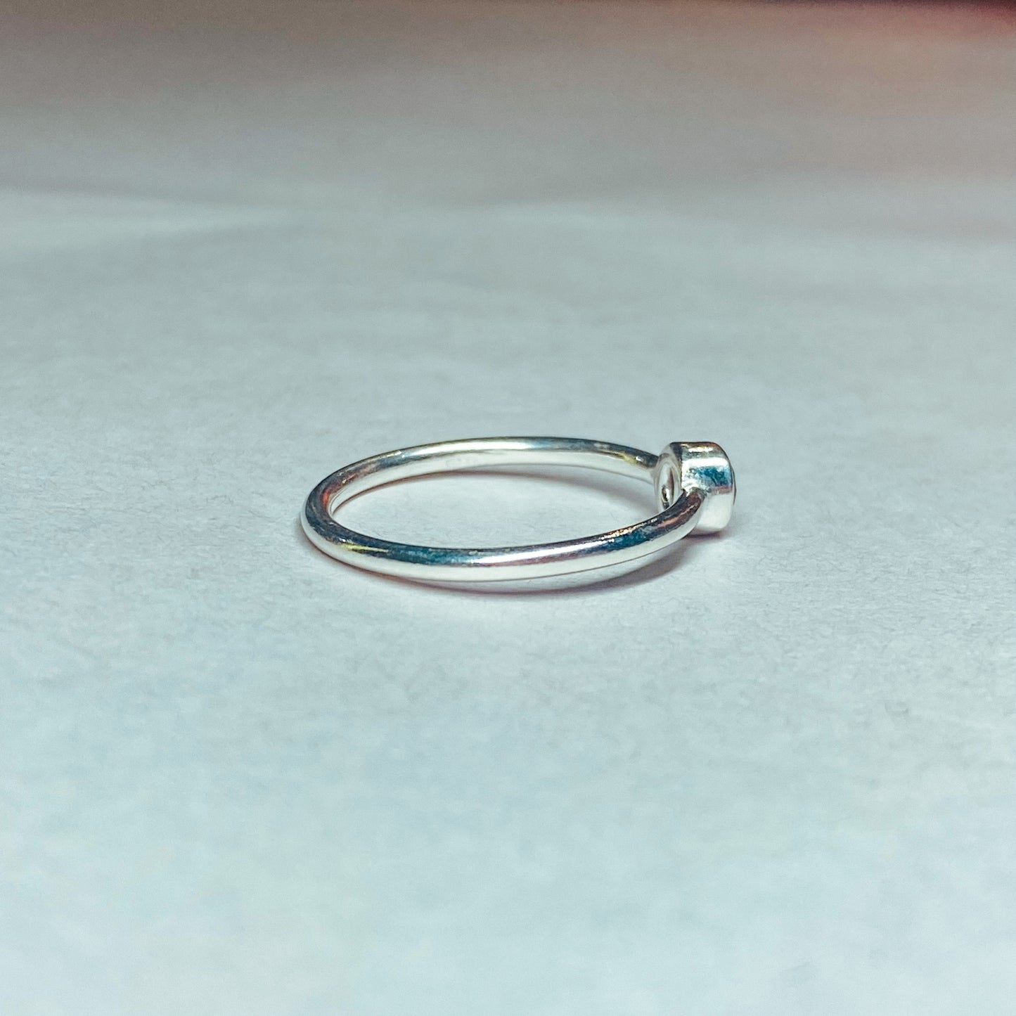 Garnet Delicate 925 Sterling Silver Ring - Rivendell Shop