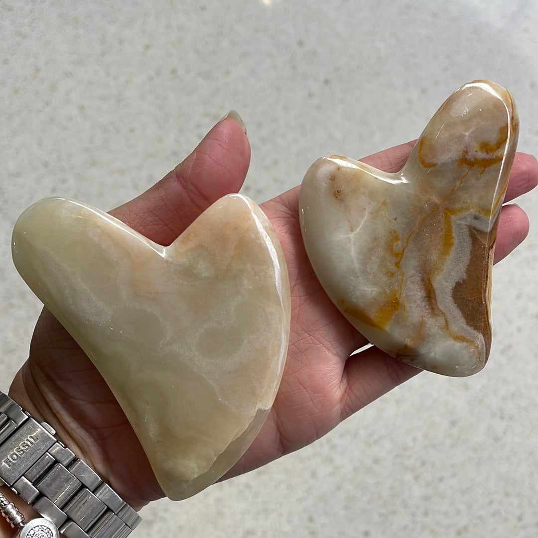 Banded calcite gua sha - Rivendell Shop