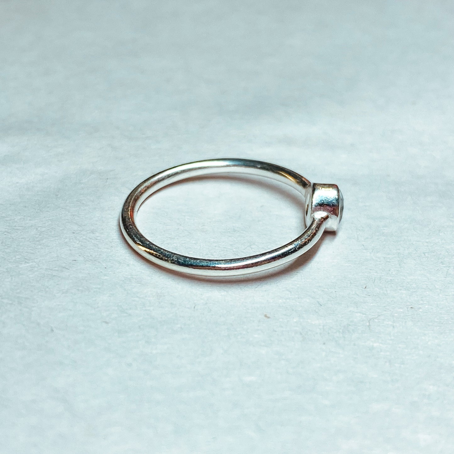 Blue Topaz Delicate 925 Sterling Silver Ring - Rivendell Shop