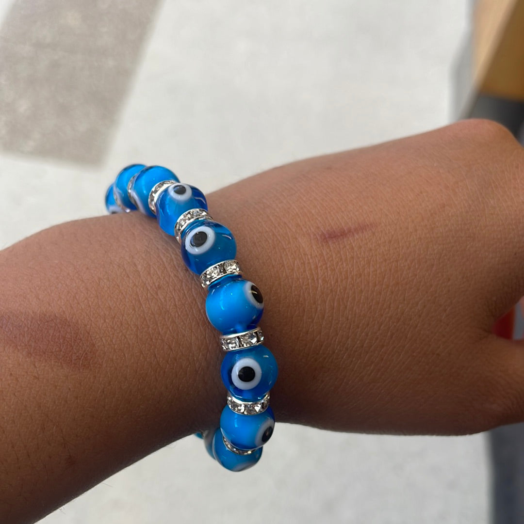 Evil Eye Bracelet - baby blue - Rivendell Shop