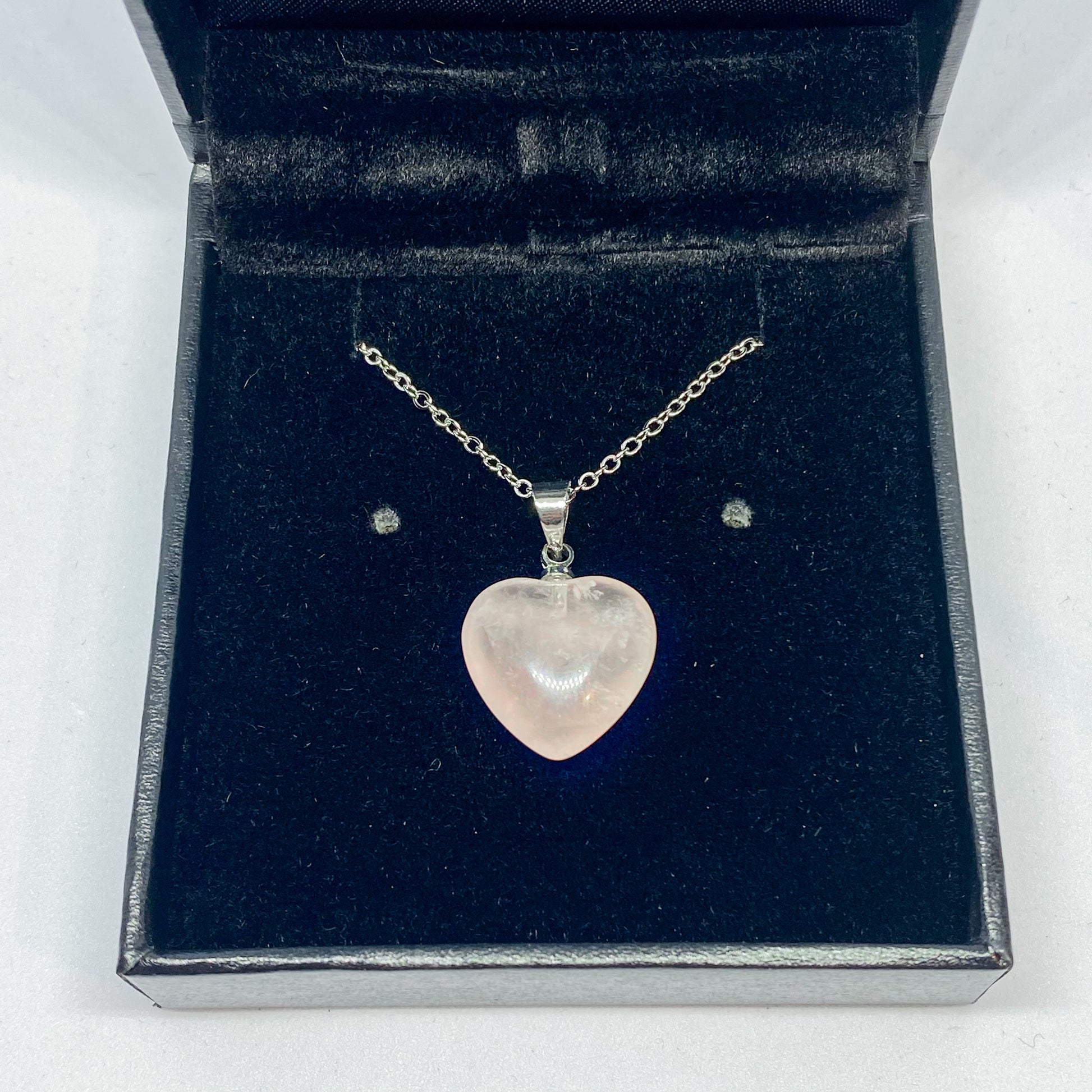 Rose Quartz Heart Pendant - Rivendell Shop