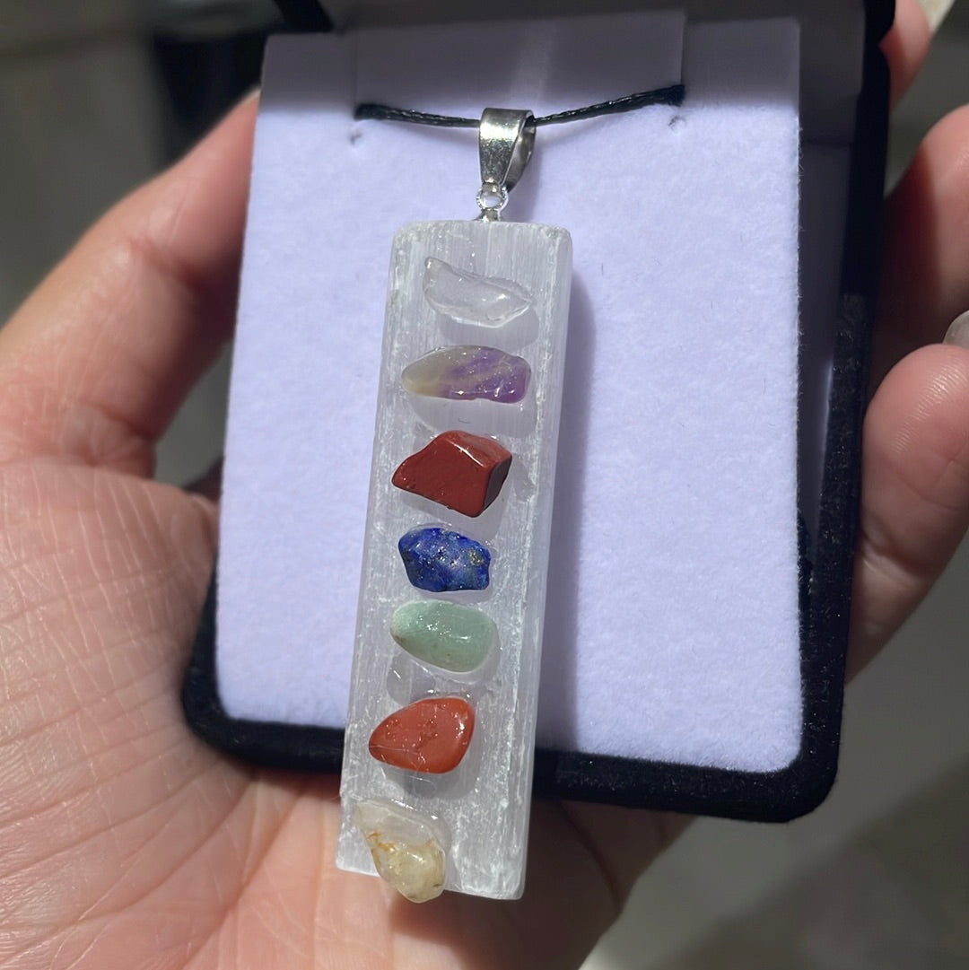 Selenite chraka pendant - Rivendell Shop