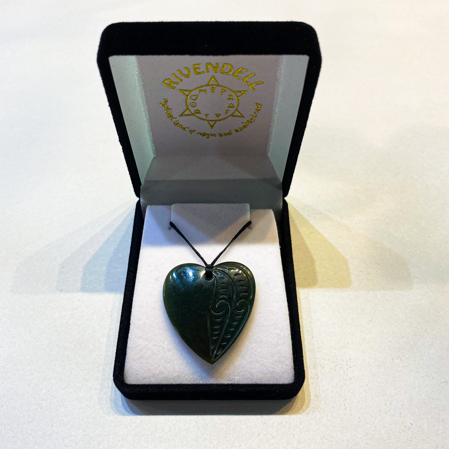 Heart Greenstone Pendant Carving - Rivendell Shop