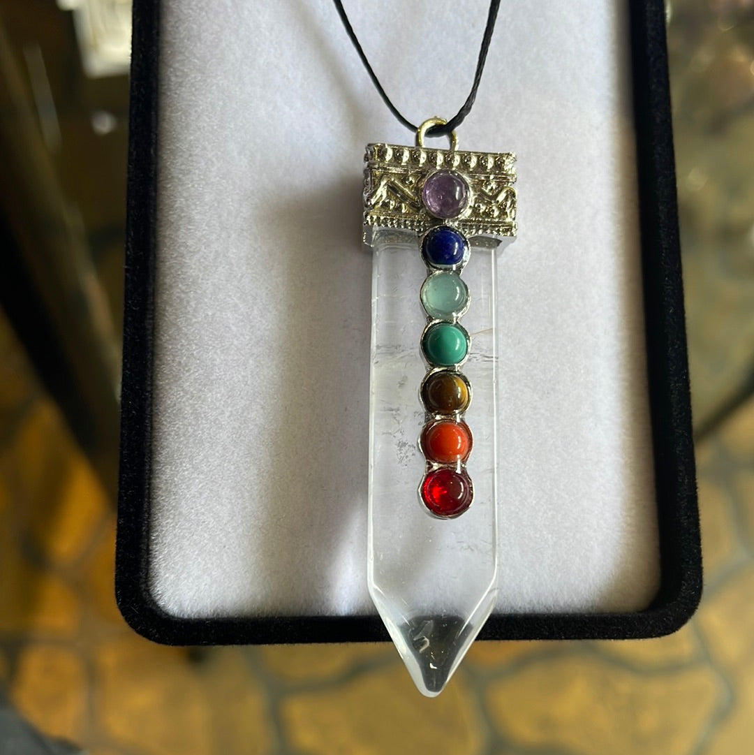 Clear Quartz chakra pendant - Rivendell Shop