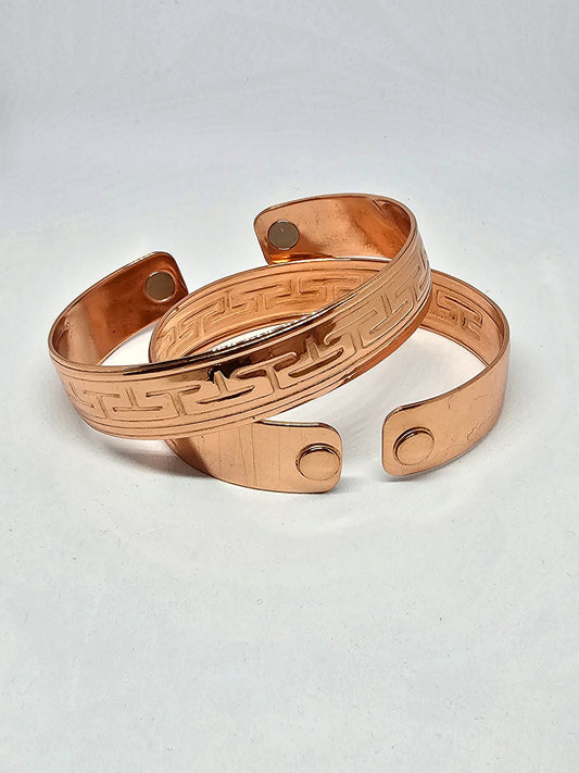 Handmade New Zealand pure copper bracelet with a warm reddish-gold shine