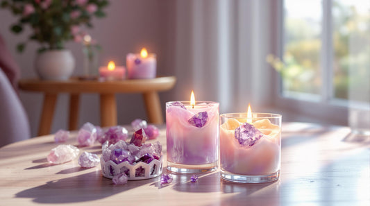 Unexpected synergies of combining crystals and candles into crystal candles