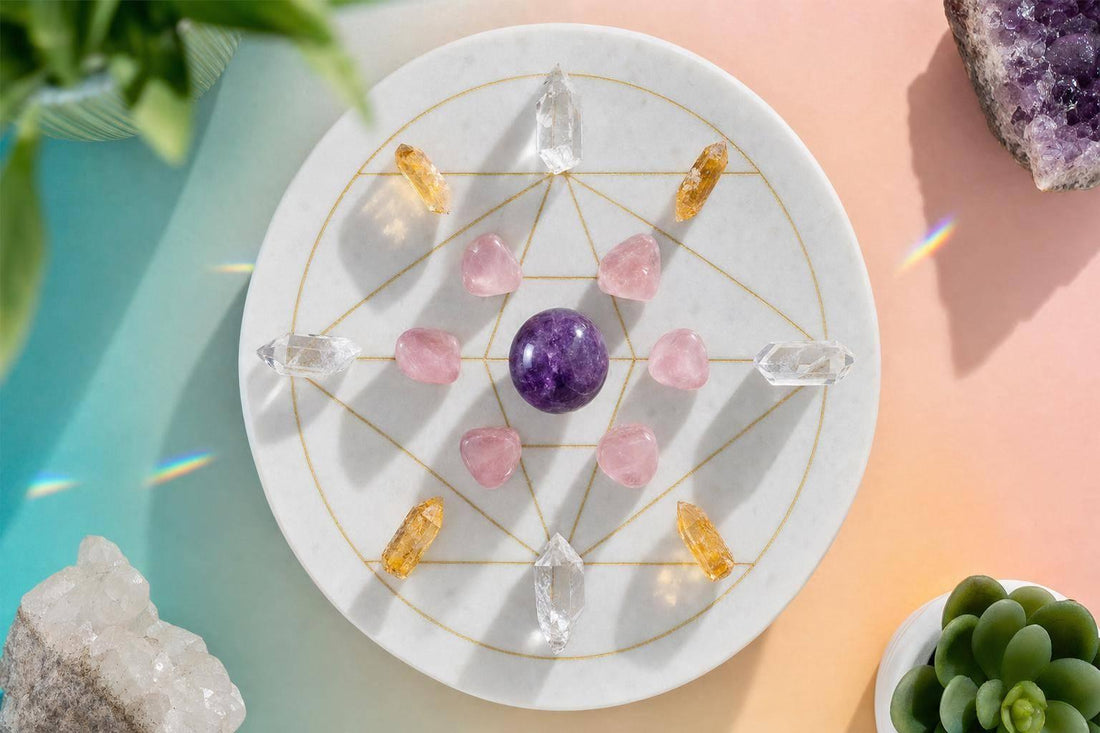 Crystal Grid Pattern Study: Shape and Stone Use