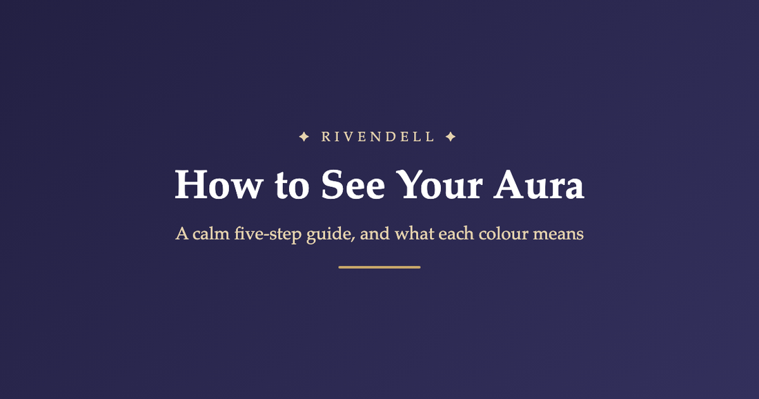 How to see your aura five-step guide title card on a deep violet background