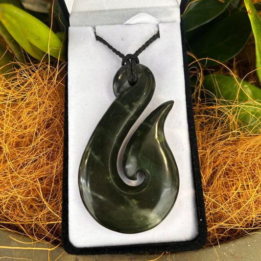 Greenstone Hei Matau Pendant
