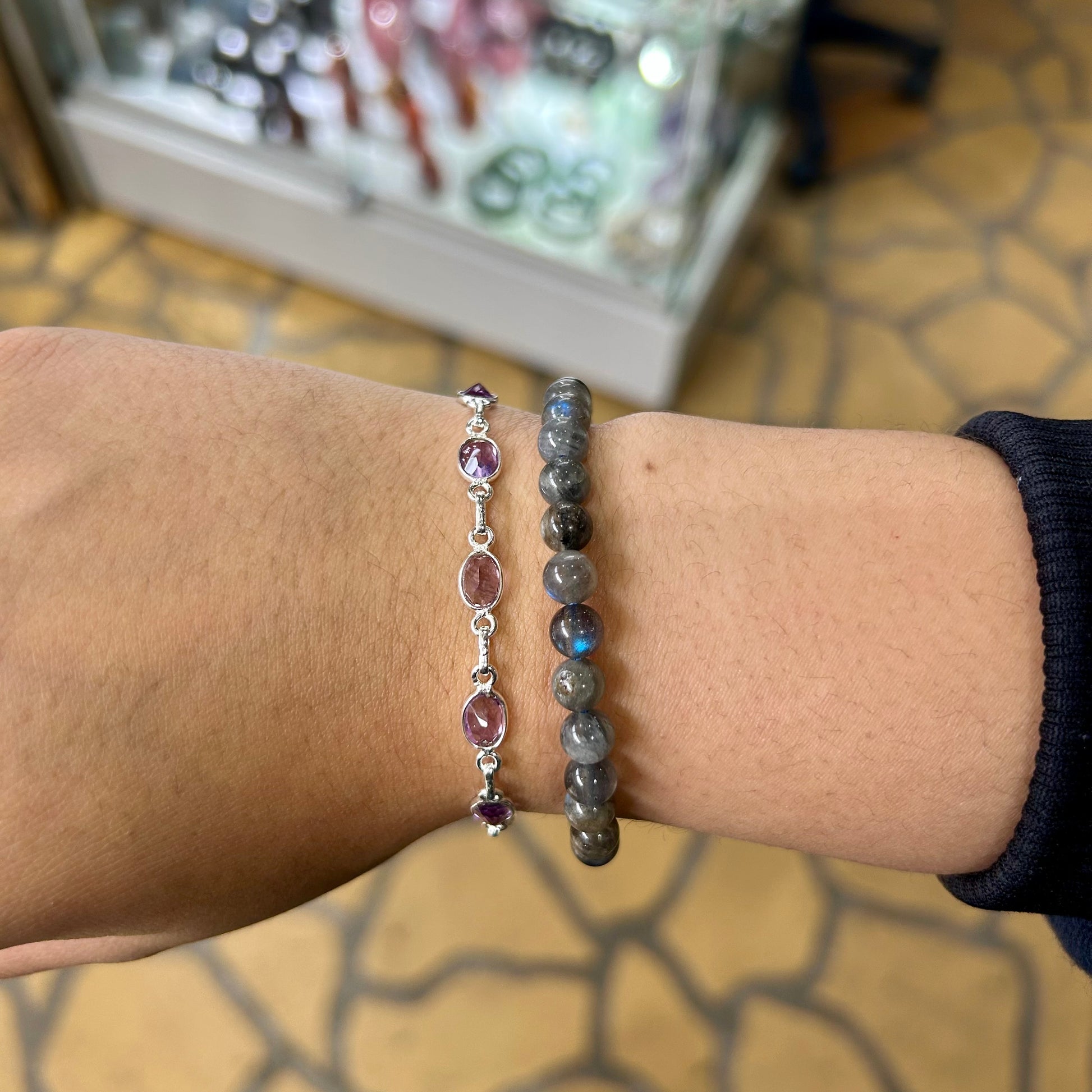 Amethyst Sterling Silver Bracelet - Rivendell Shop