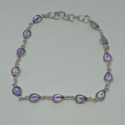 Amethyst Sterling Silver Bracelet - Rivendell Shop