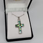 Paua pendant - cross - Rivendell Shop