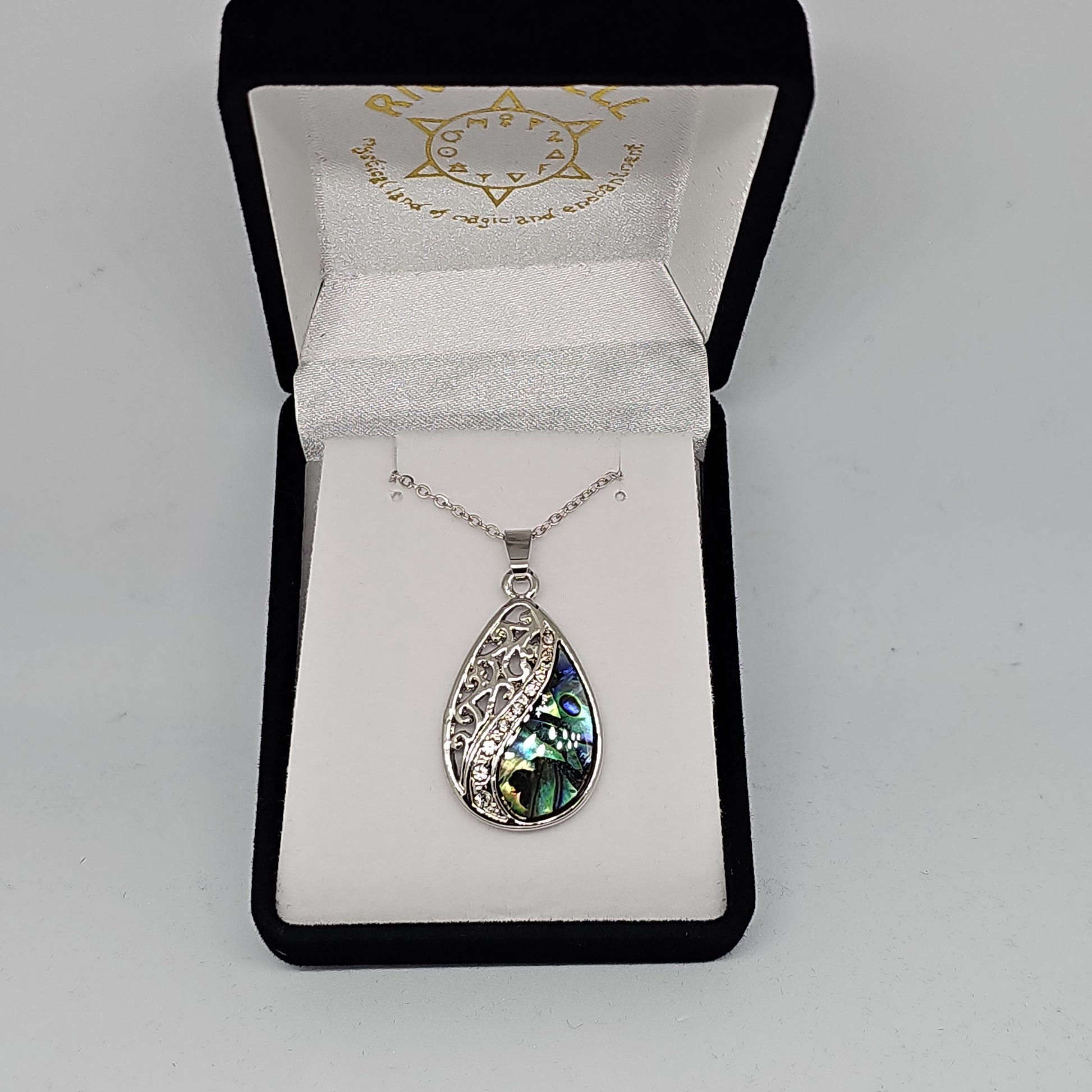 Paua pendant - tear drop - Rivendell Shop