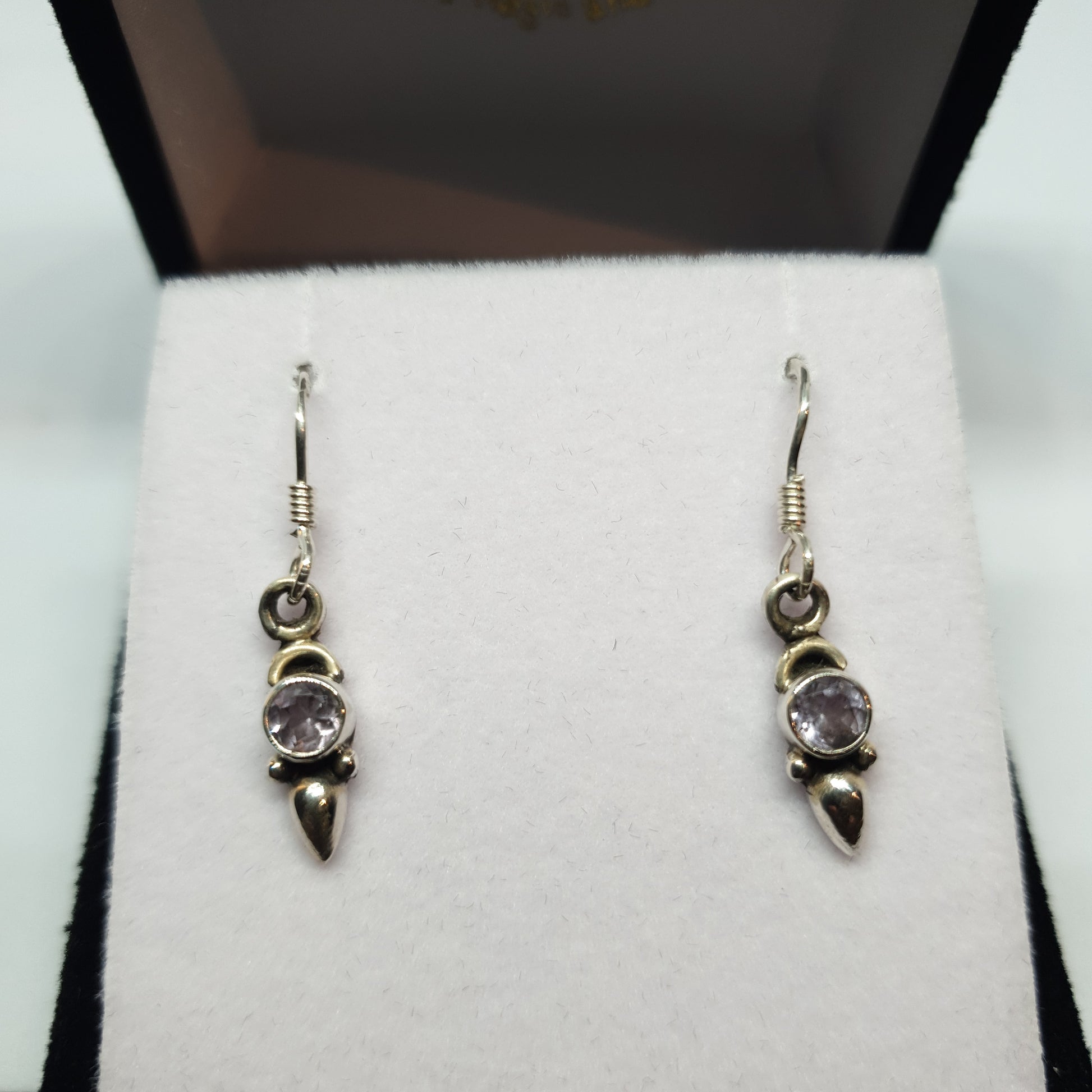 Amethyst 925 Sterling Silver Earrings - Rivendell Shop