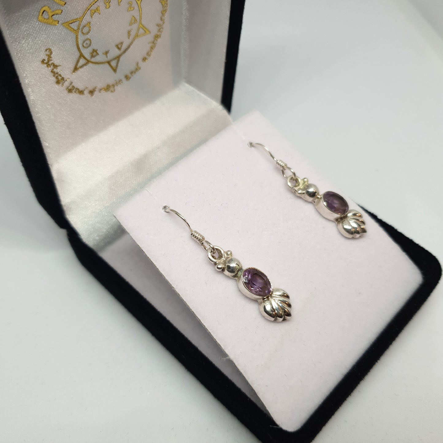 Amethyst 925 Sterling Silver Earrings - Rivendell Shop
