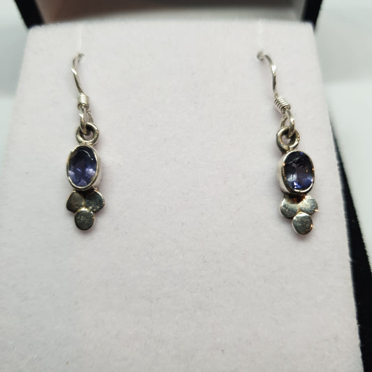 Iolite 925 Sterling Silver earrings - Rivendell Shop