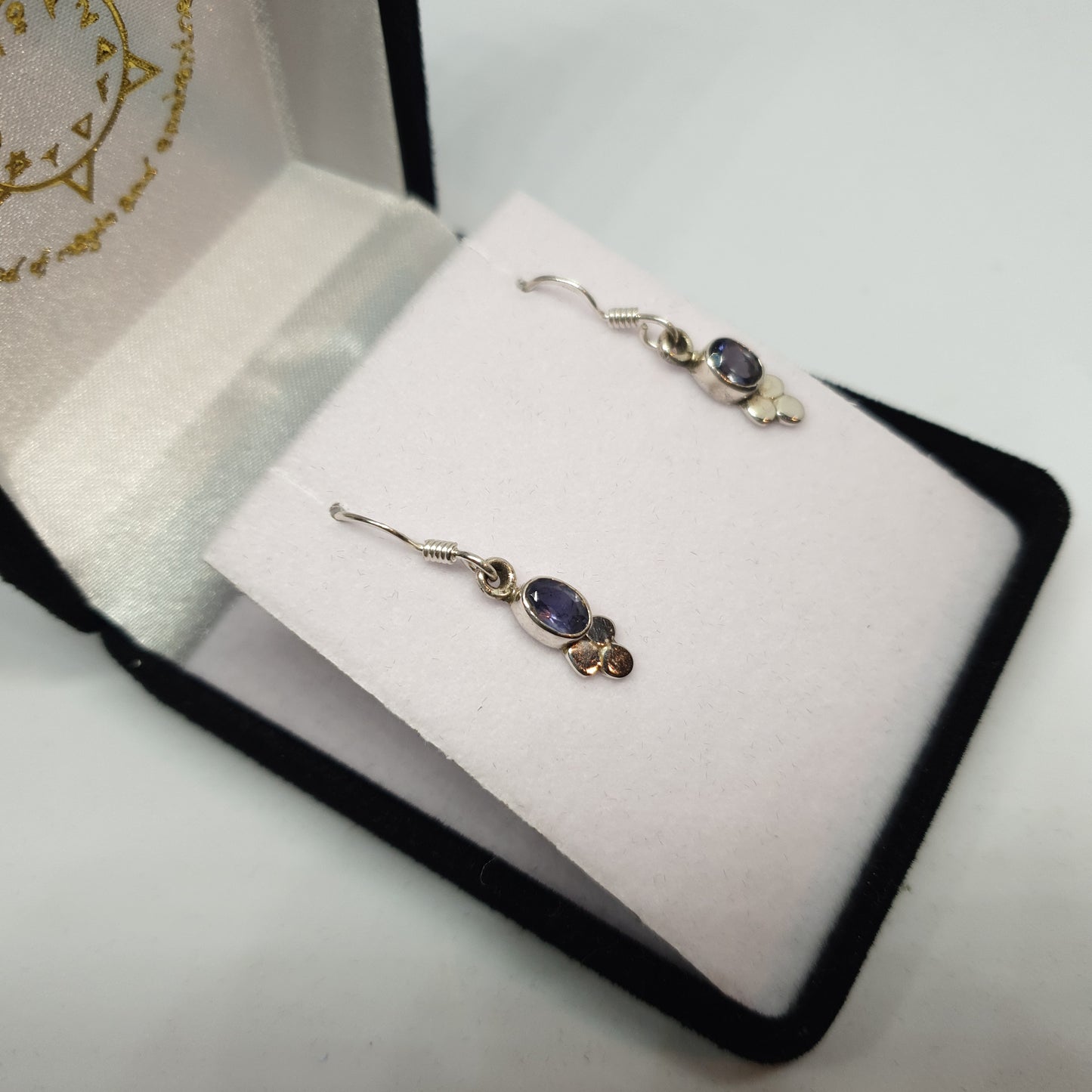Iolite 925 Sterling Silver earrings - Rivendell Shop
