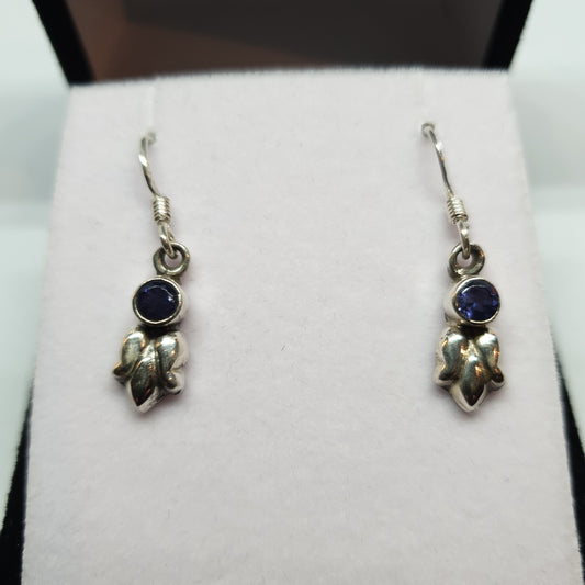 Iolite 925 Sterling Silver earrings - Rivendell Shop