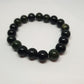 Dark Green Jade Round Bead Crystal Bracelet - Rivendell Shop