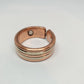 Stripes Copper Magnetic Ring - Rivendell Shop