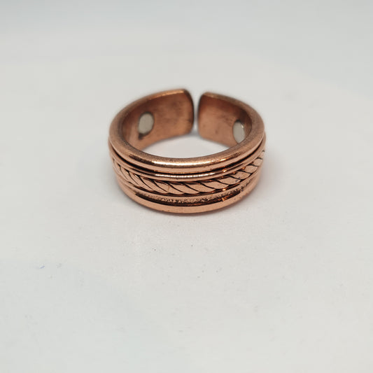 Woven Pattern Copper Magnetic Ring - Rivendell Shop