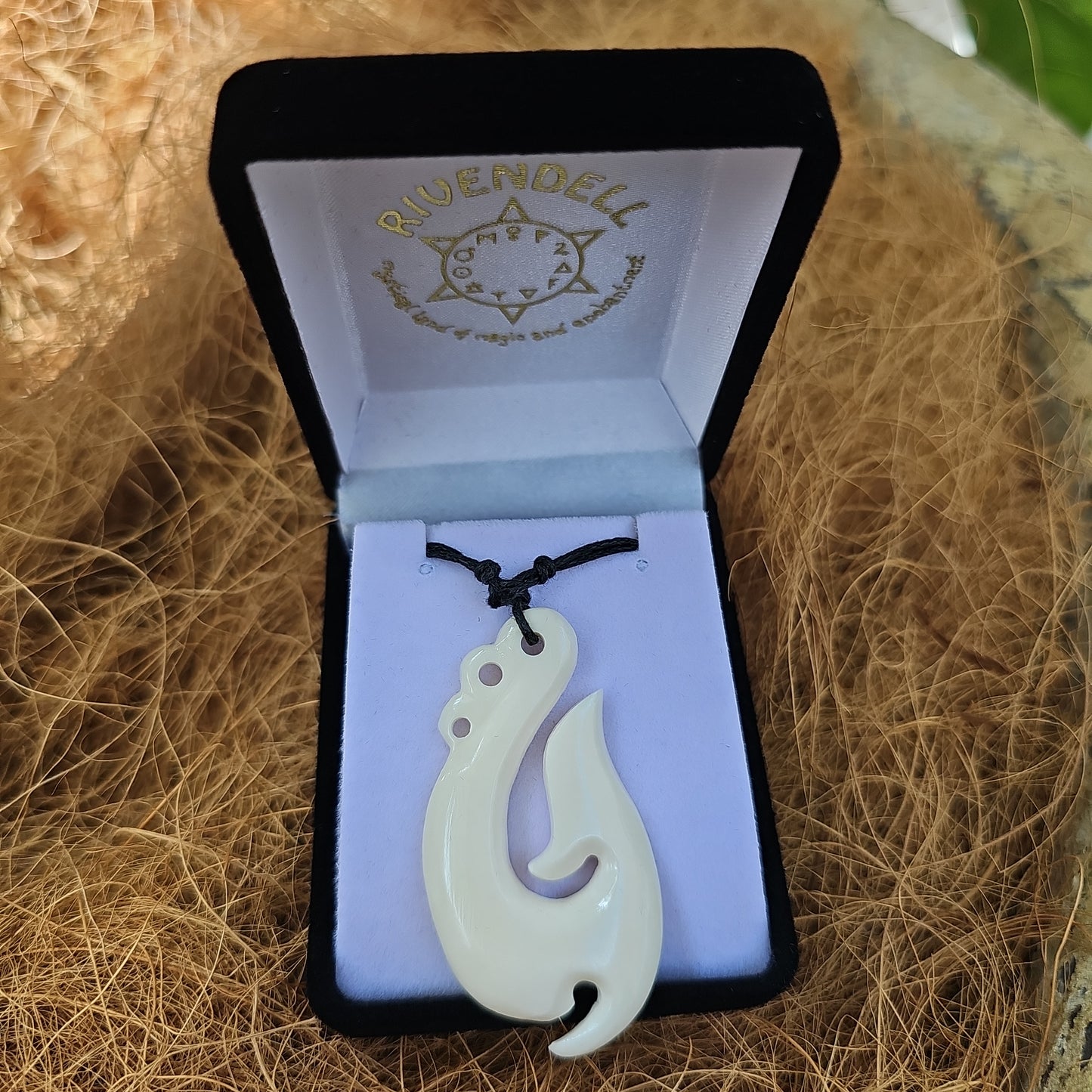 Fish hook Bone Carving - Rivendell Shop