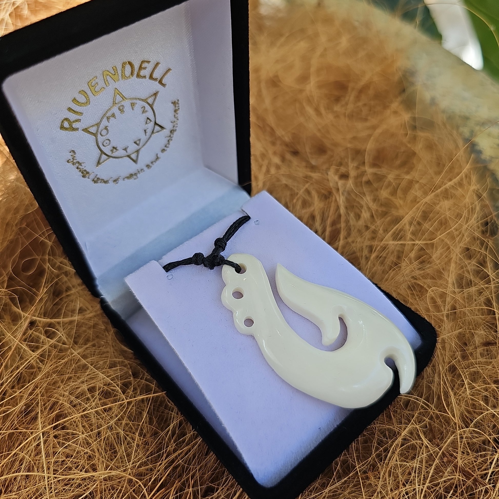 Fish hook Bone Carving - Rivendell Shop