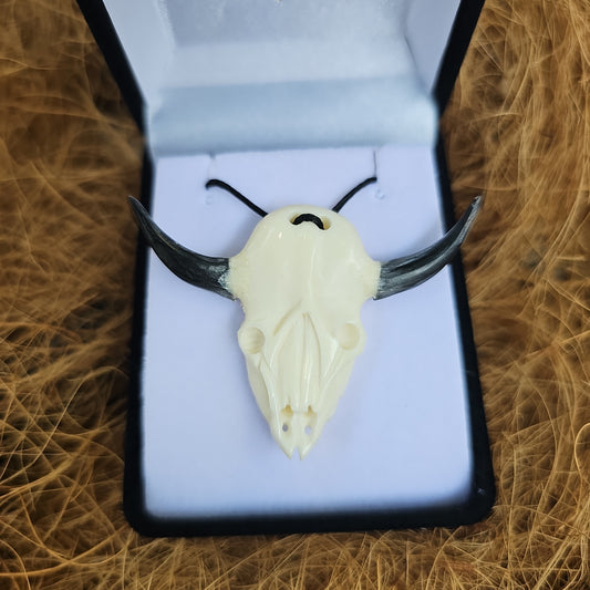 Buffalo Skull Bone Carving - Rivendell Shop