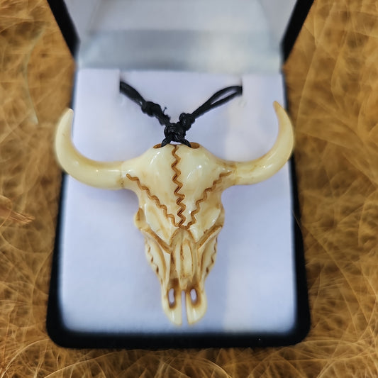 Buffalo Skull Bone Carving - Rivendell Shop