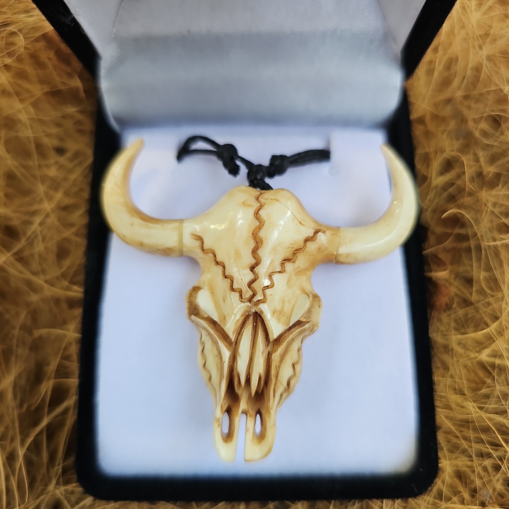 Buffalo Skull Bone Carving - Rivendell Shop