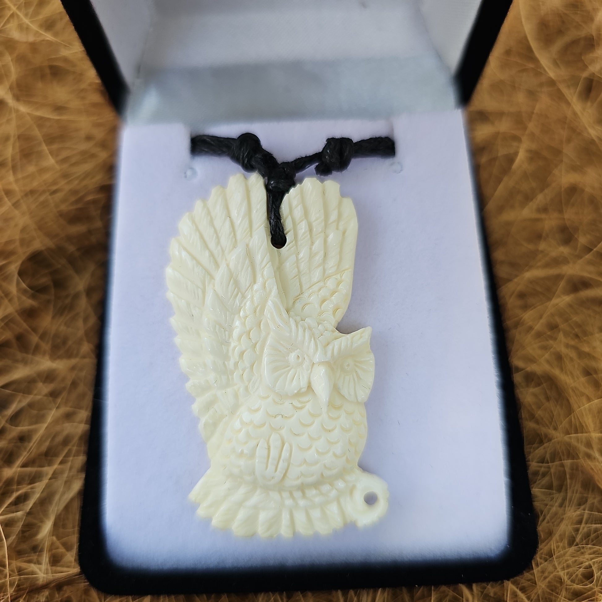 Owl Bone Carving - Rivendell Shop