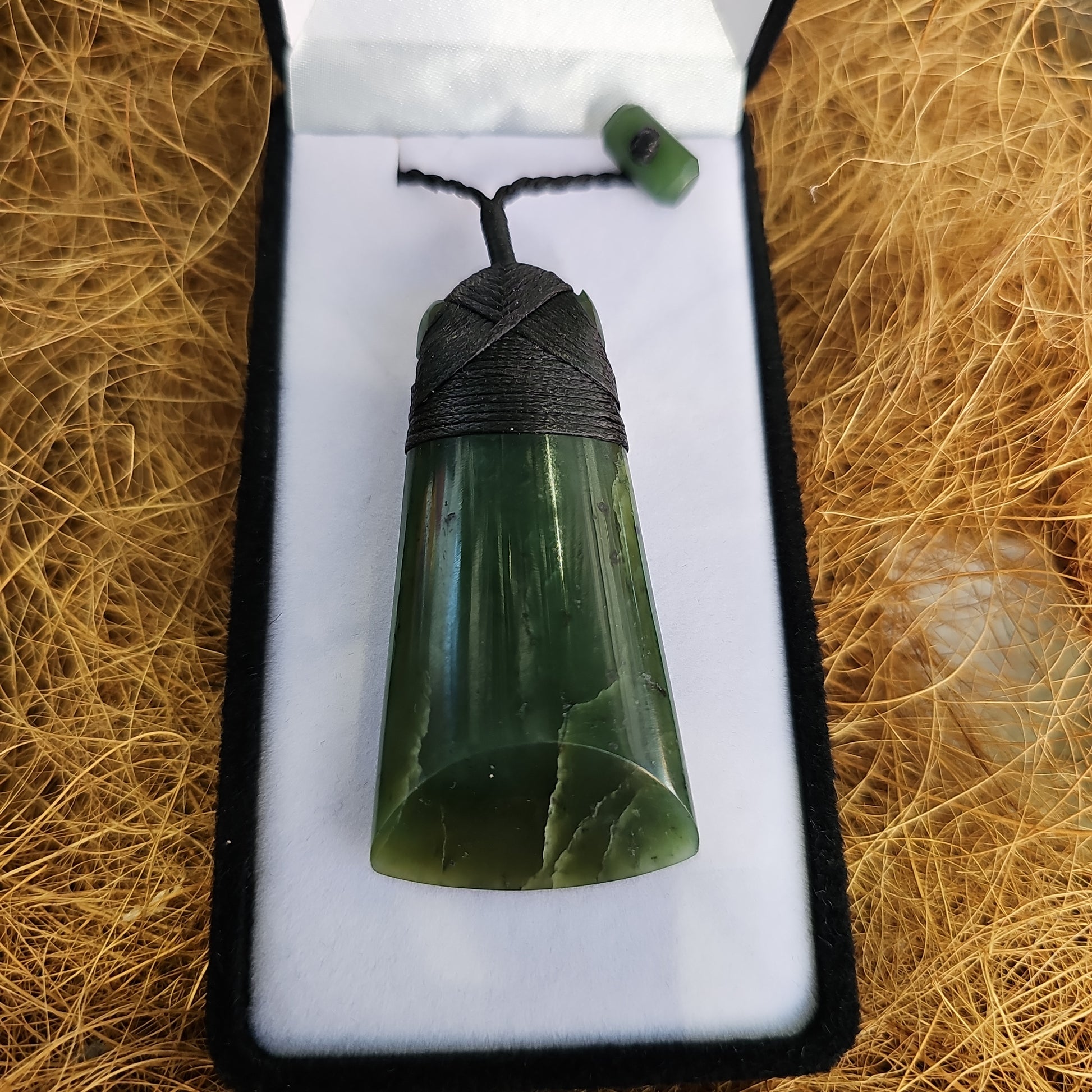 Extra Large Greenstone Toki Pendant 65x30 mm - Rivendell Shop