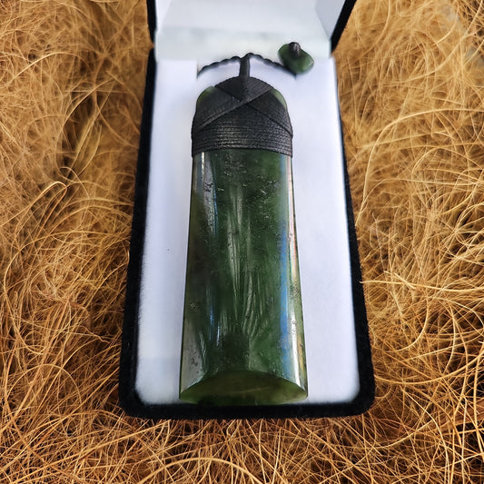 Extra Large Greenstone Toki Pendant 90x30mm - Rivendell Shop