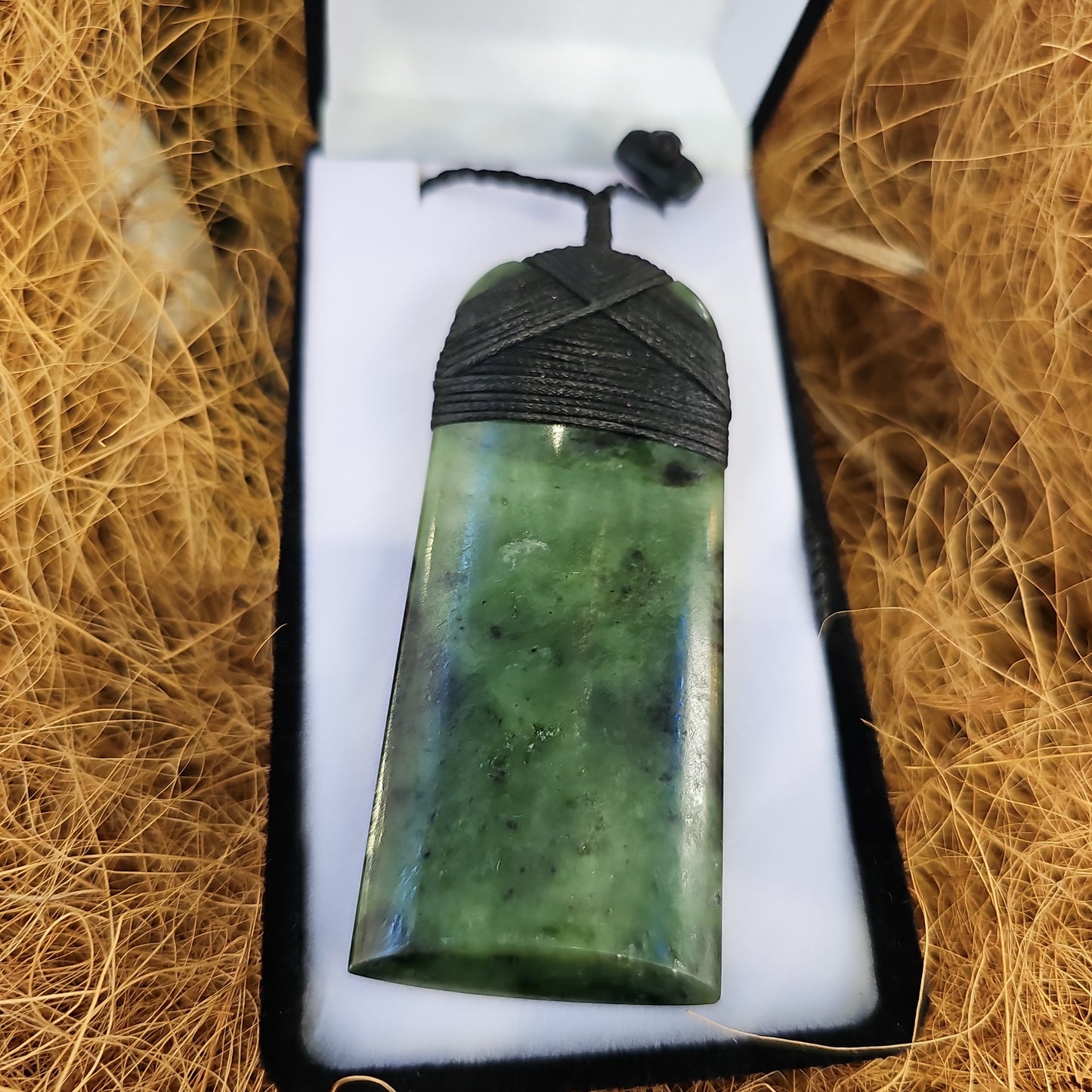 Greenstone Toki Pendant 80x35mm - Rivendell Shop