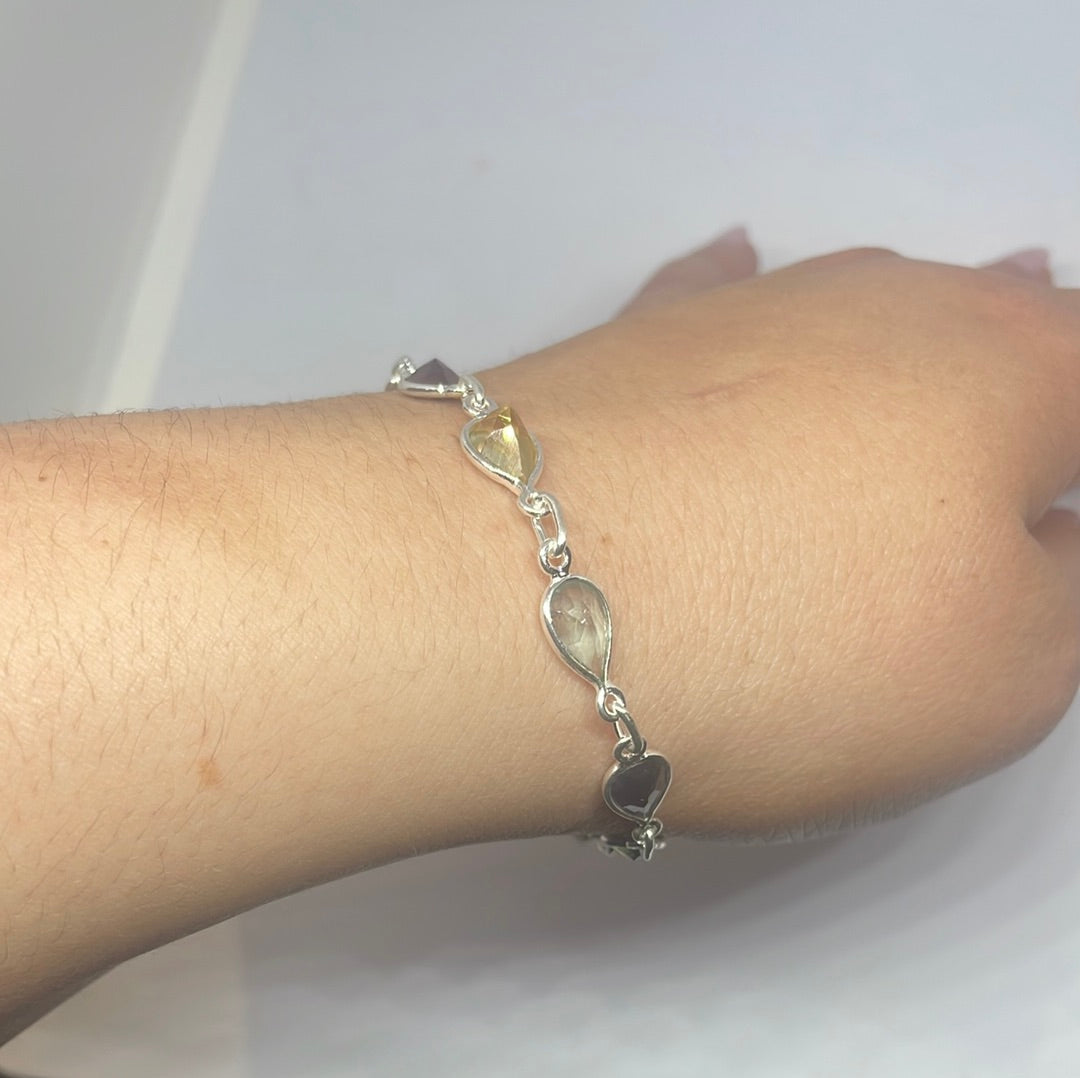 Multi-stone Silver Bracelet - Rivendell Shop