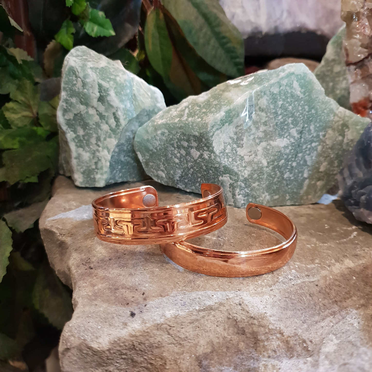 Handmade NZ Pure Copper Bracelet with Stripe - Rivendell Shop