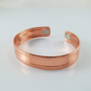 Handmade NZ Pure Copper Bracelet with Stripe - Rivendell Shop