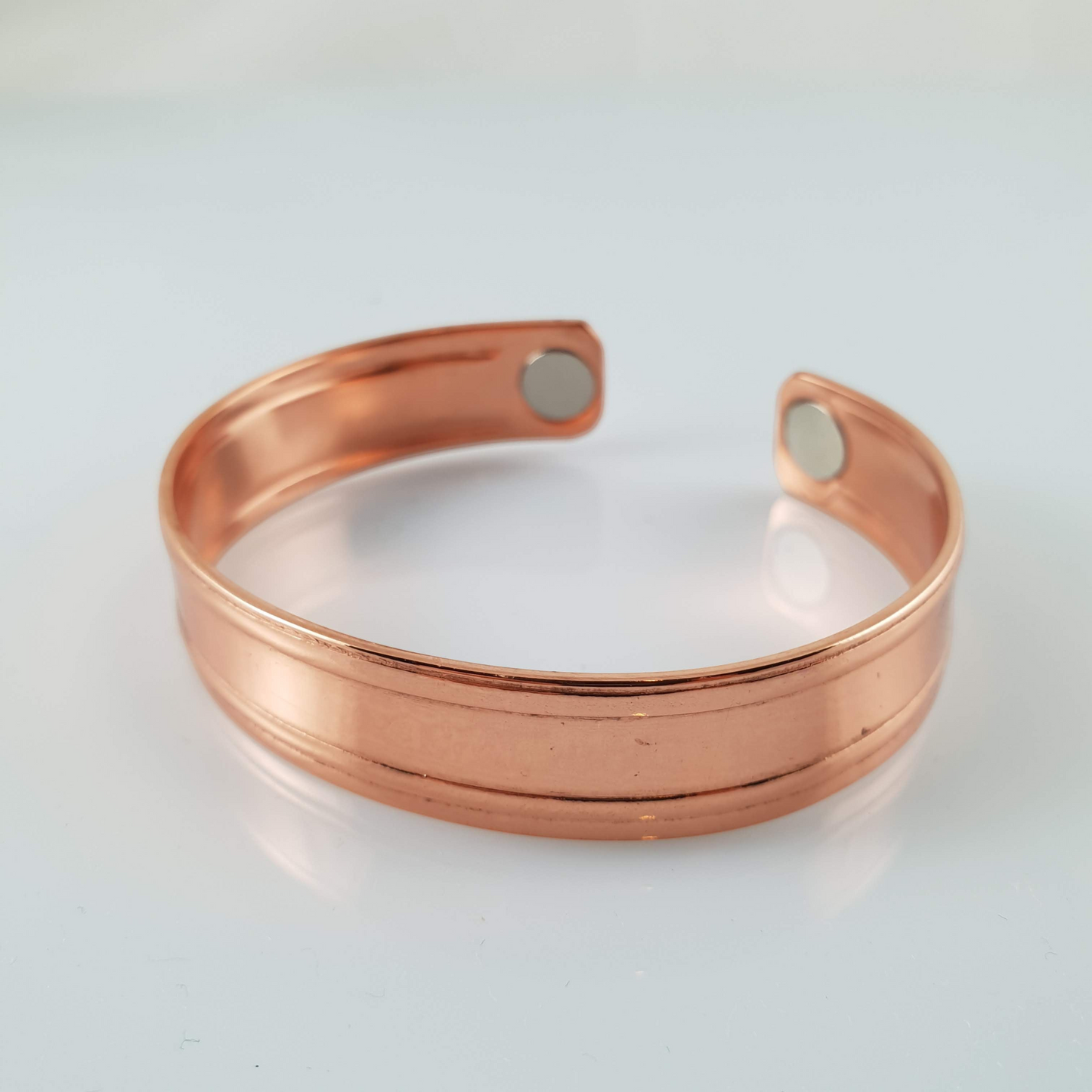 Handmade NZ Pure Copper Bracelet with Stripe - Rivendell Shop