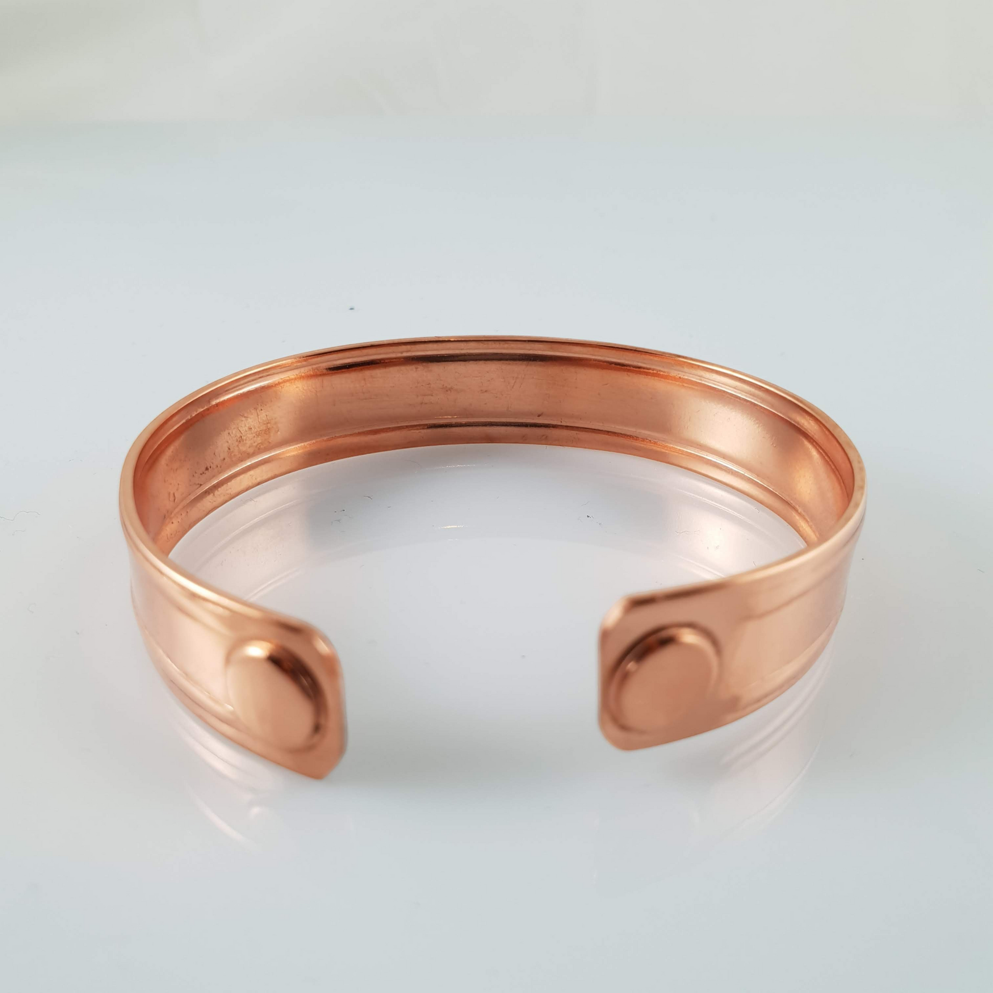 Handmade NZ Pure Copper Bracelet with Stripe - Rivendell Shop