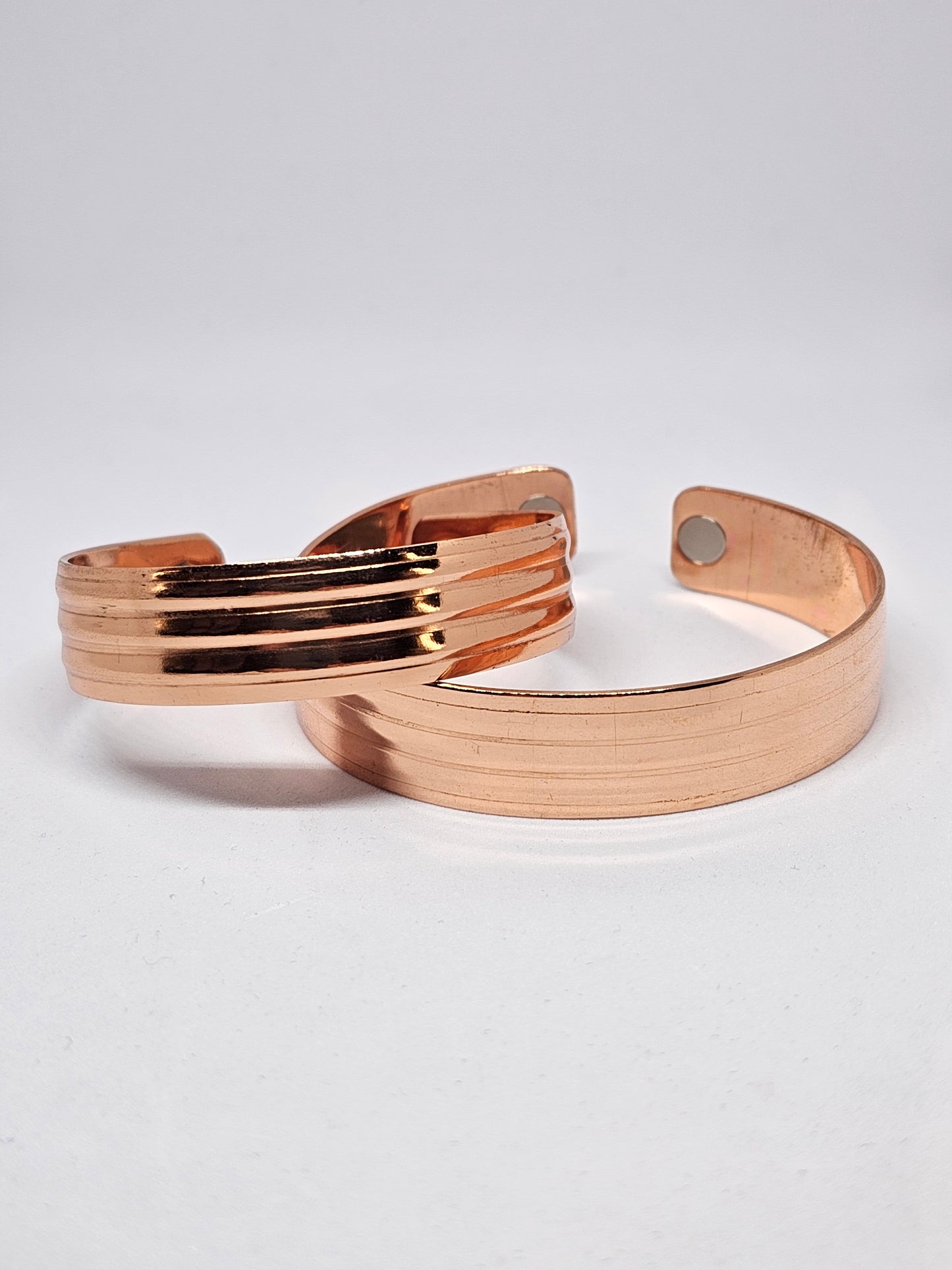 Handmade NZ Pure Copper Bracelet with Stripes - Rivendell Shop