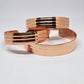 Handmade NZ Pure Copper Bracelet with Stripes - Rivendell Shop