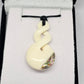 Handcarved Bone Pendant with Paua - Rivendell Shop