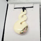 Handcarved Bone Pendant with Paua - Rivendell Shop