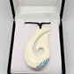 Handcarved Bone Pendant with Paua - Rivendell Shop