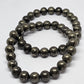 Pyrite Round Bead Crystal Bracelet - Rivendell Shop