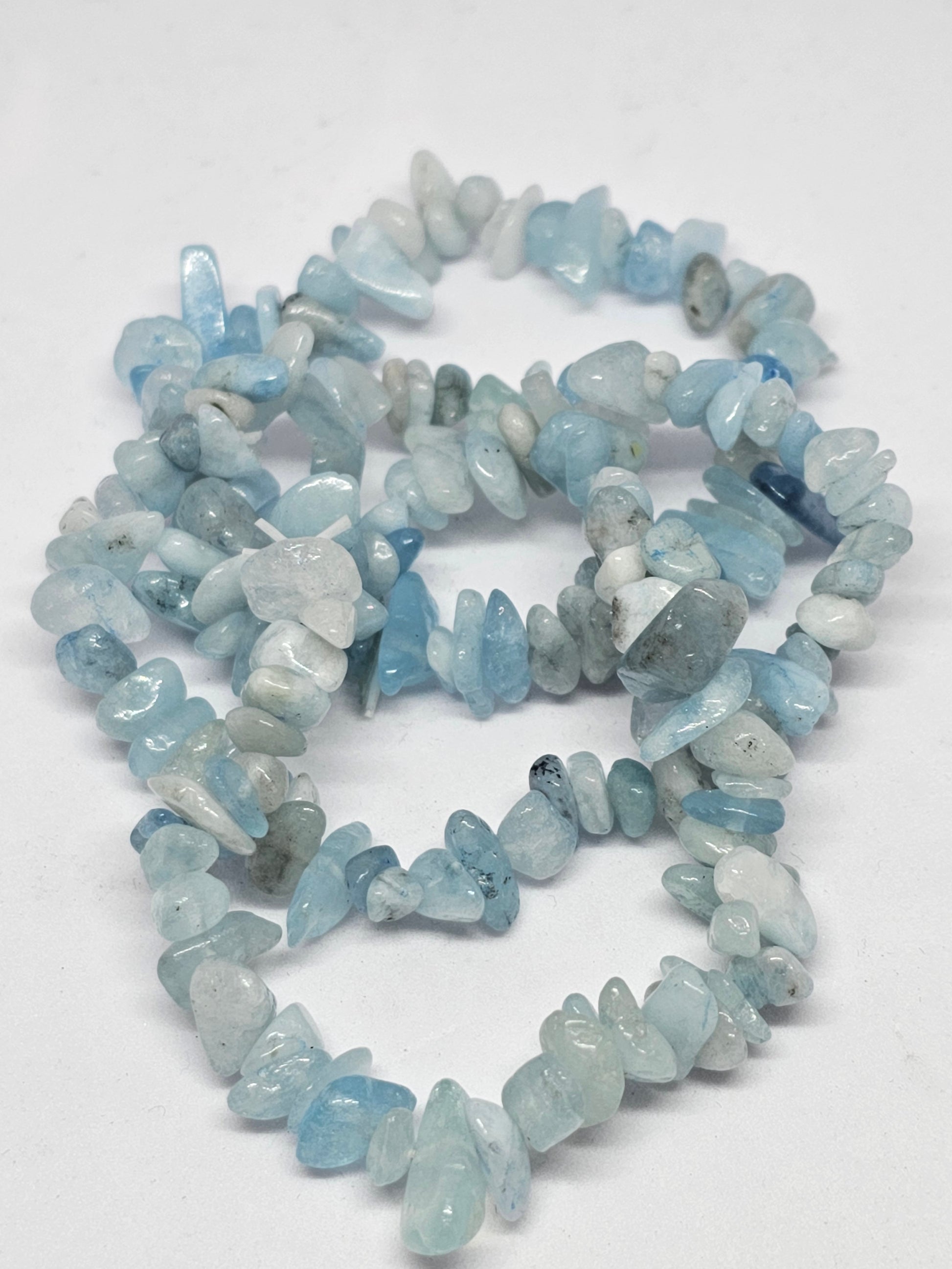 Aquamarine Chip Crystal Bracelet - Rivendell Shop